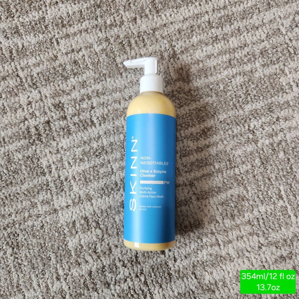 SKINN Non-negotiables Olive + Enzyme PM Cleanser Face Wash, size 12oz